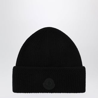 Moncler Berretto in lana e cashmere nero
