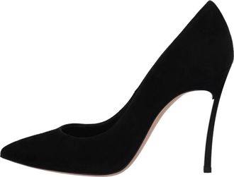 Casadei Blade Pump - Dames - Pumps - Zwart - 37 1/2 EU - Leer - Schoenen