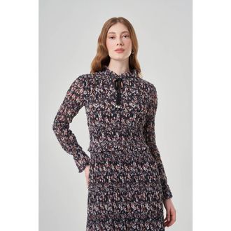 Mizalle Patterned Crochetate Midi Dress - Mix at Nordstrom, Size X-Small