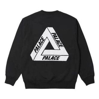 Palace Fleece Tri-Ferg Crew Black P24CS054