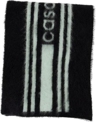 Casablanca Logo-Stripe Sjaal - unisex - Wintersjaals - Zwart - ONE Size - Wol - Accessoires