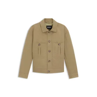 BOSS Water-repellent jacket in peached fabric