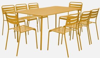 Sweeek Mesa De Jard&iacute;n De Metal Con 8 Sillas