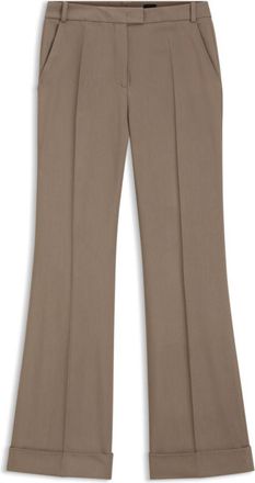 BOSS Flared-fit pants in stretch gabardine