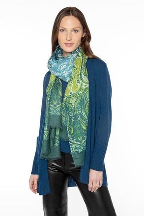 Kinross Cashmere Faded Paisley Print Scarf in Cypress Multi at Nordstrom