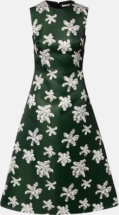 Emilia Wickstead Abito midi Rumi in genzianella con stampa floreale