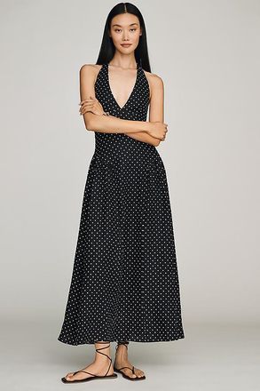 Faithfull The Brand Cala Linen Halter Maxi Dress