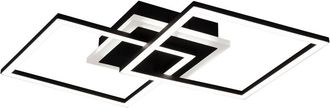 Reality Reality Leuchten - Plafoniera Led Interno 2 Quadrati Neri Con Luce Centrale Venida Gd Trio