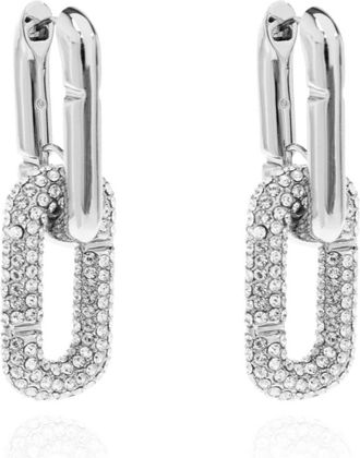 Marc Jacobs Pop J-Marc Pav&eacute; Drop Oorbellen - Dames - Oorbellen - Grijs - ONE Size - Accessoires
