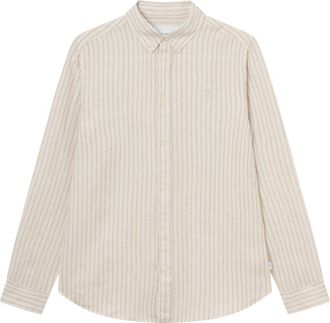 Les Deux Kristian Linen Button-Up Shirt in Light Desert Sand/Light Ivory at Nordstrom Rack, Size Xx-Large