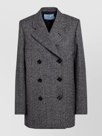 Prada double-breasted virgin wool blazer