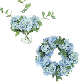 Creative Displays Inc. 25In Spring Wreath & Centerpiece With Hydrangeas
