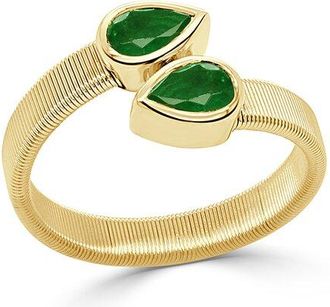 Sabrina Designs 14K 0.76 Ct. Tw. Diamond & Emerald Cocktail Ring