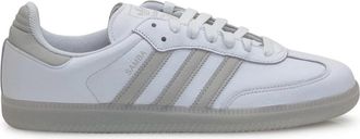 adidas Witte & Grijze Leren Sneakers - Heren - Sneakers - Wit - 45 1/2 EU - Leer - Schoenen