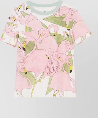 Chlo&eacute; baby fit t shirt logo cotton jersey