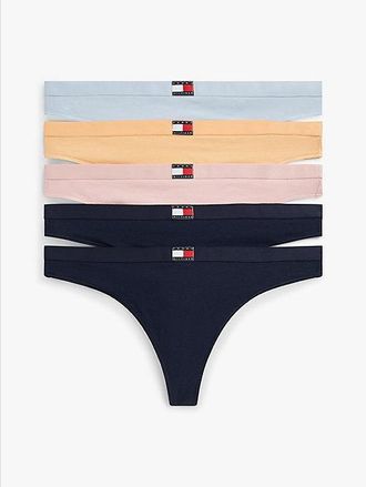 Tommy Hilfiger Pack de 5 tangas Heritage con logo