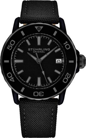 Stührling Aquadiver Quartz Black Dial Mens Watch M17998