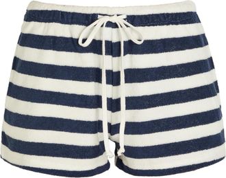 Suzie Kondi Shallis Striped Terry Shorts - Navy - S (UK8-10 / S)