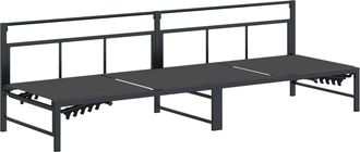 vidaXL Tumbona Textileno Negro Vidaxl