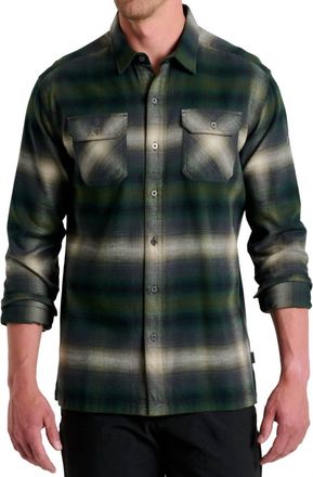K&uuml;hl Dillingr Flannel Long Sleeve Shirt In Dark Forest