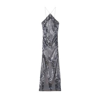 Patrizia Pepe Longuette Dress - Dames - Feestkleedjes - Grijs - M - Tule - Kleedjes