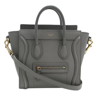 Celine Pre-owned Mini Bags, female, Gray, Size: ONE SIZE Pre-owned Vintage Mini Tote Bag