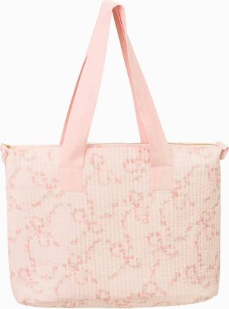 LoveShackFancy Womens Oran Luna Rosa Fleur Weekender Bag In Apple Blossom