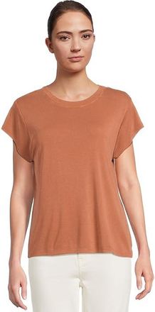 Splendid Faye Crewneck Womens Clothing Chestnut : XL (Womens 14-16), Cotton/Viscose