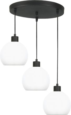 OEM L&aacute;mpara De Techo Negra Con Pantalla Blanca Kozub 14-602
