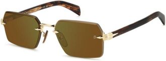 David Beckham DB 7109/S T5U/MT Mens Sunglasses Gold Size 56