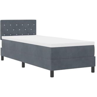 vidaXL Cama Tipo Box Spring Gris Oscuro 80 X 200 Cm Terciopelo Vidaxl