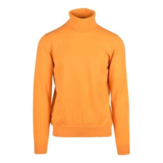Alpha Studio Truien & Vesten, Heren, Oranje, M, Kasjmier, Dolcevita Trui