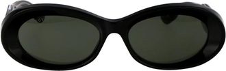 Gucci Stijlvolle Zonnebril - Dames - Zonnebrillen - Zwart - 54 MM - Accessoires