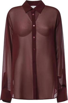 Frankie Shop THE Frankie Shop Shirts - Dames - Overhemden - Rood - M - Nylon - Overhemden