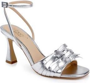 Badgley Mischka Flory Ankle Strap Sandal in Silver Metallic at Nordstrom Rack, Size 9.5