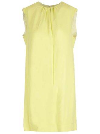 Lanvin Mini Shift Sleevless Dress Abiti Giallo-Donna