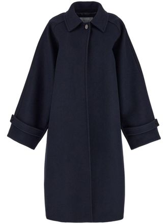 Ferragamo Oversized Wool Single-Breasted Coat