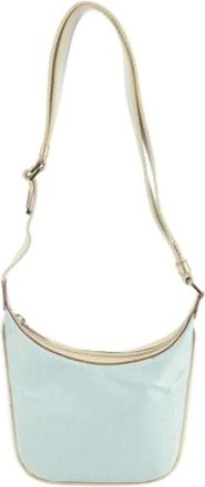 Gucci Pre-owned Shoulder Bags, female, Blue, Size: ONE SIZE Pre-owned Canvas Shoulder Bag