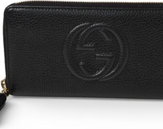 Gucci Black Leather Long Wallet (Bi-Fold) (Pre-Owned)
