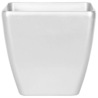 Beliani Beliani - Maceta Plateada 50 X 50 Cm Arcilla Fibra Interior Exterior Astras