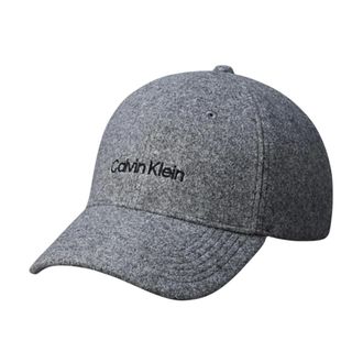 Calvin Klein Accessoires, unisex, Grijs, ONE Size, Katoen, Emb Titlecase Logo Cap