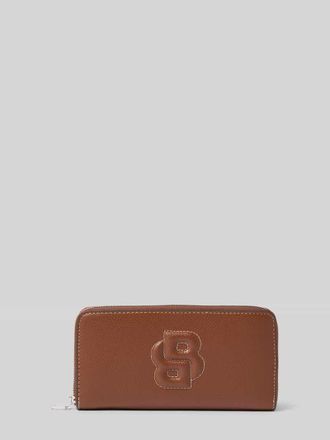 HUGO BOSS Portemonnaie mit Stitching-Detail Modell ANETT in Cognac, Gr&ouml;&szlig;e 1