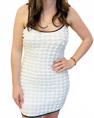 Adelyn Rae Unis Popcorn Knit Dress In White