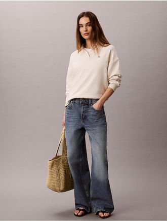 Calvin Klein Jeans Calvin Klein Womens Low Rise Baggy Jeans - Blue - 24W x RL