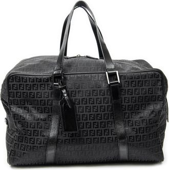 Fendi Pre-owned Womens Collapsible Weekender Travel Bag - Black - One Size