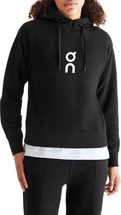 On Club Oversize Organic Cotton Blend Hoodie in Black at Nordstrom, Size X-Small