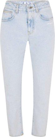 Off-white Off White Rechte denimjeans voor dames (Blauw/Wit)