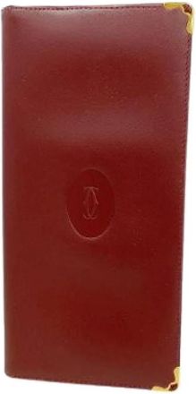 Cartier Pre-owned Long wallet (bi-fold) - Dames - Vintage Accessoires - Rood - ONE Size - Leer - Vintage