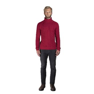 Moorer MenS Red Cable Knit Sweater, Size 52