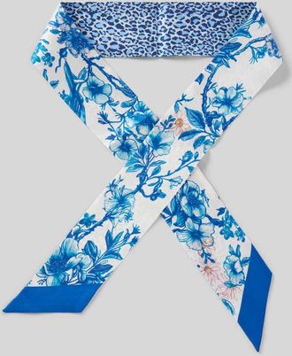 Codello Seidentuch aus reiner Seide mit floralem Motiv-Print in Blau, Gr&ouml;&szlig;e 1
